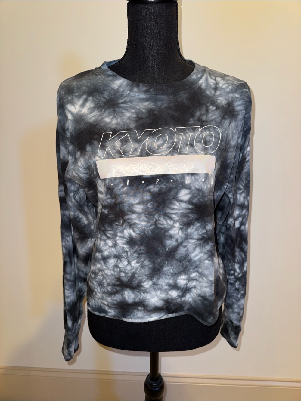 Mighty Fine Kyoto Tie-Dye Crewneck Sweatshirt - Black & White